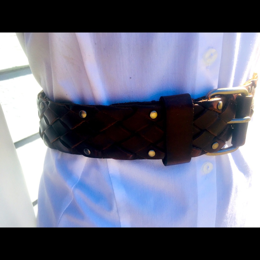 American Eagle studied braided leather belt